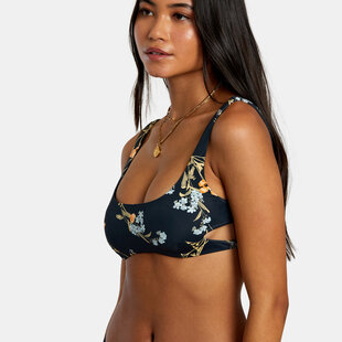 Cut Out Bralette Bikini Top / Bloom