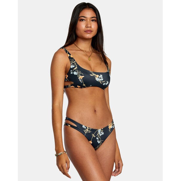 RVCA Cut Out Bralette Bikini Top / Bloom