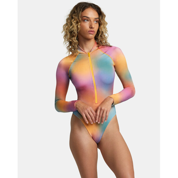 RVCA Rose Machado One Piece Shimmer Swimsuit / Multi