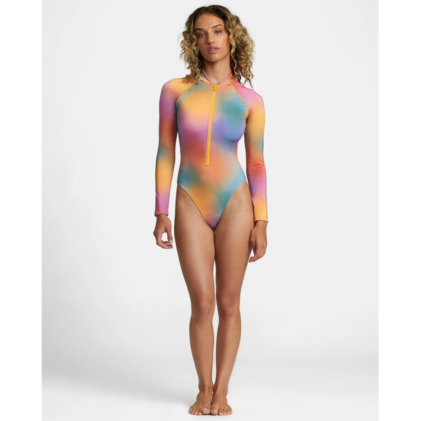 RVCA Rose Machado One Piece Shimmer Swimsuit / Multi