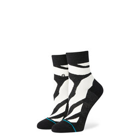 Zebra Quarter Socks / Black