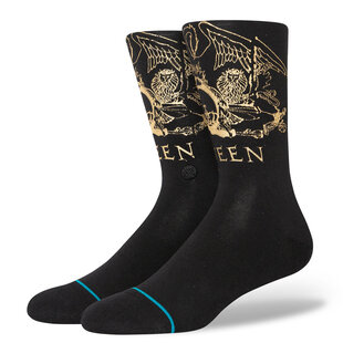 Queen Golden Crew Socks / Black