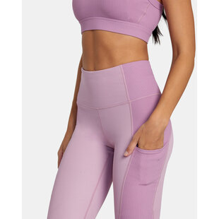 Rib Block Leggings / Lilac