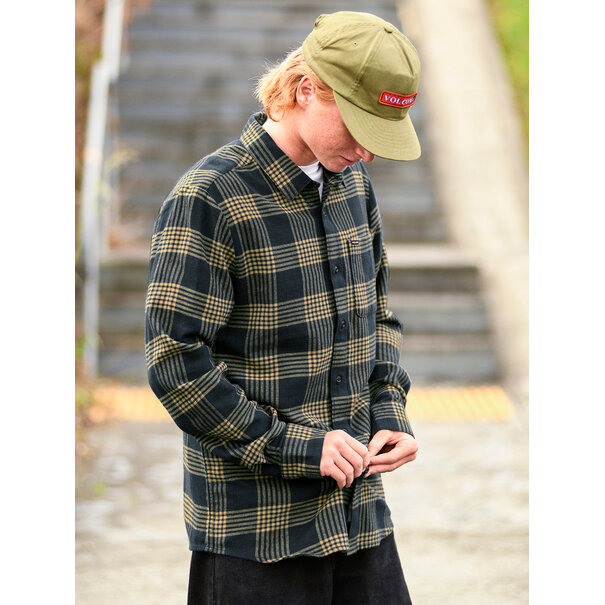Volcom Caden Plaid Long Sleeve / Navy