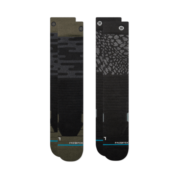 STANCE SOCKS 2Pack Black Diamond  - Performance Snow Mid Cushion - Black