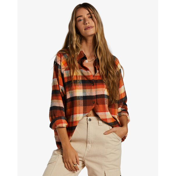 BILLABONG Best Time Long Sleeve Flannel / Mocha