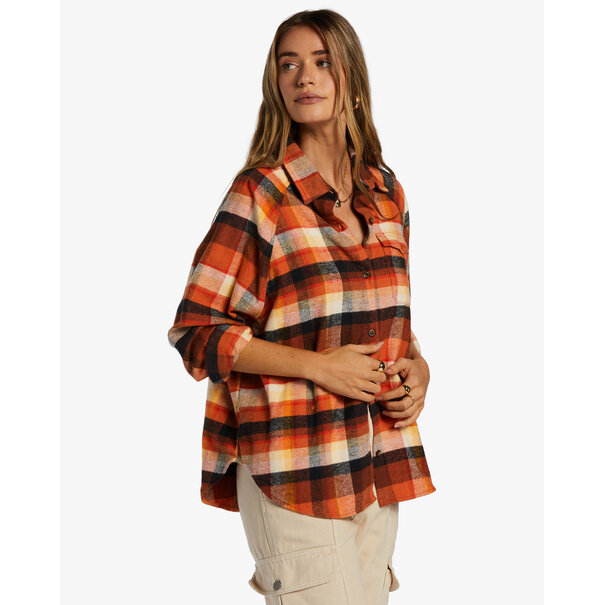 BILLABONG Best Time Long Sleeve Flannel / Mocha