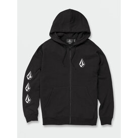 Iconic Stone Zip Up Hoodie / Black