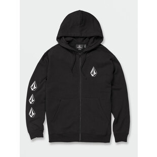 Iconic Stone Zip Up Hoodie / Black