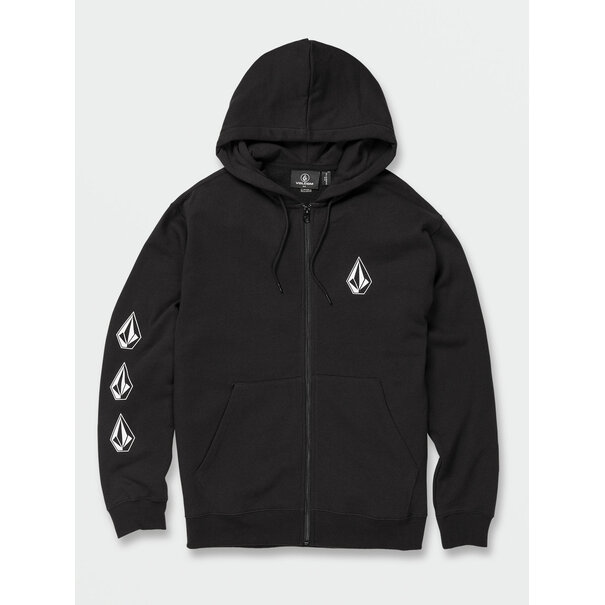 Volcom Iconic Stone Zip Up Hoodie / Black