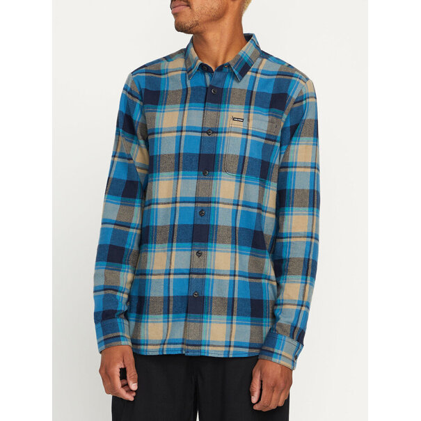 Volcom Caden Plaid Long Sleeve Navy