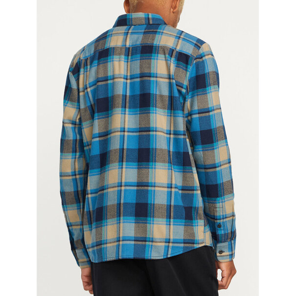 Volcom Caden Plaid Long Sleeve Navy