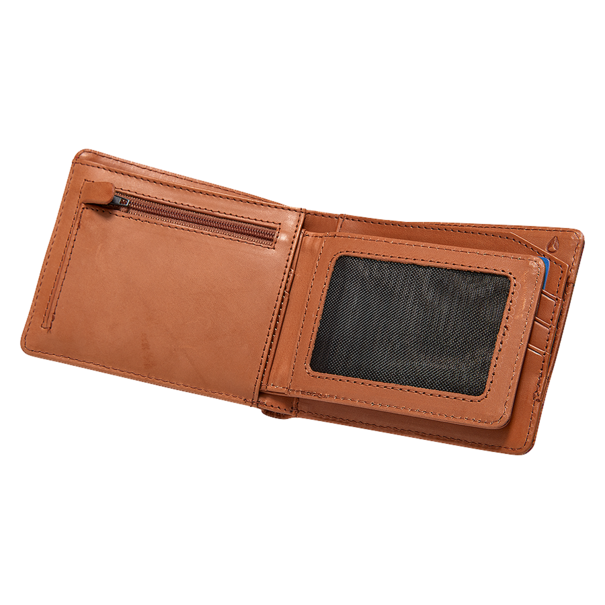 Nixon Pass Leather Coin Wallet / Saddle