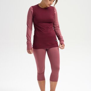 Women's Burton Midweight Base Layer Crew - Rose/Port