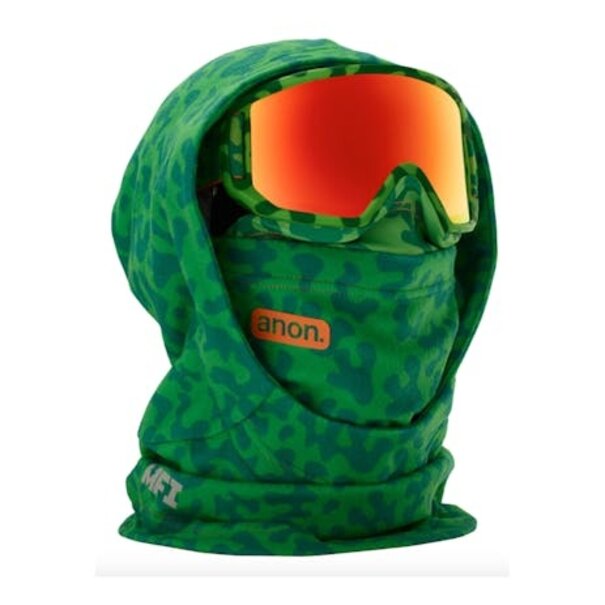 ANON Kids' Anon MFI Hooded Balaclava - Green Skull