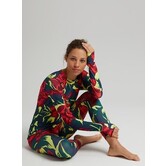 Women's Midweight Base Layer Crew - Hibiscus Floral