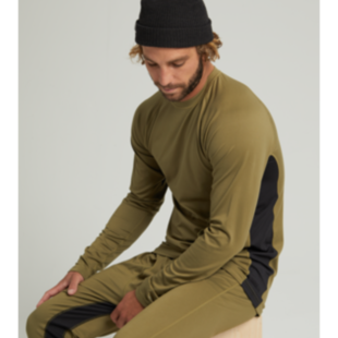 Men's Midweight X Base Layer Crew - Olive/Black