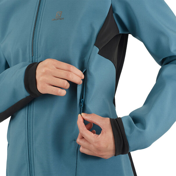 Salomon Salomon Women's Agile Softshell Jacket: Mallard Blue/Black