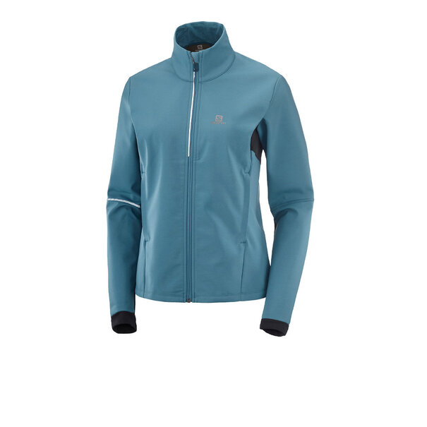 Salomon Salomon Women's Agile Softshell Jacket: Mallard Blue/Black