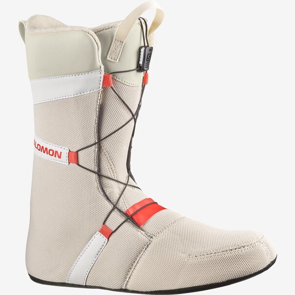 Salomon Launch Lace SJ BOA Boots / Bleached Sand, Almond Milk and Aurora Red