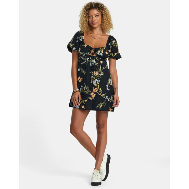 RVCA Sweet Talk Mini Dress / Washed Black