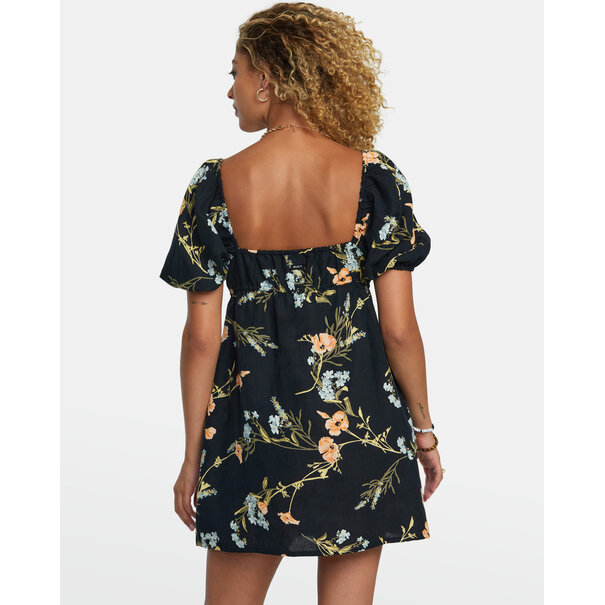 RVCA Sweet Talk Mini Dress / Washed Black