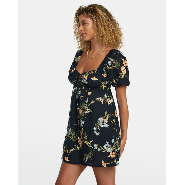 RVCA Sweet Talk Mini Dress / Washed Black