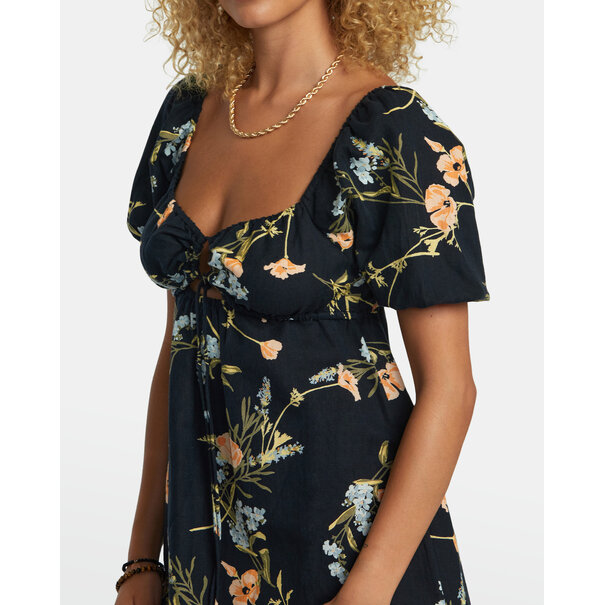 RVCA Sweet Talk Mini Dress / Washed Black