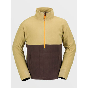 Polar Fleece Hooded Half Zip / Dark Khaki