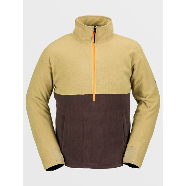Volcom Polar Fleece Hooded Half Zip / Dark Khaki
