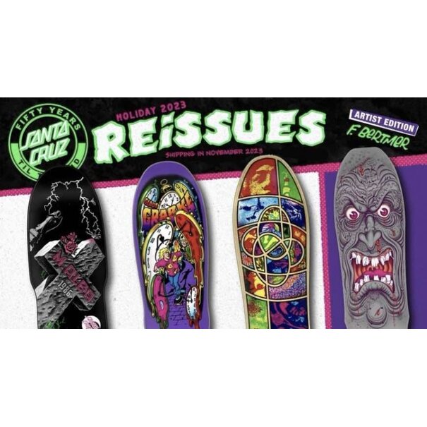 Santa Cruz Skateboards Malba Tombstone Reissue Black Deck / 10.24x29.72