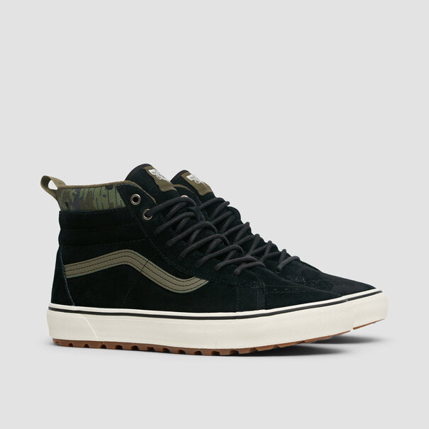 Vans Footwear Sk8 Hi MTE Boots / Rain Camo Black and Marshmallow