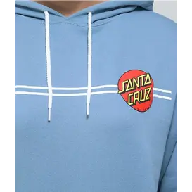 Womens Classic Dot Pullover Hoodie / Misty Blue