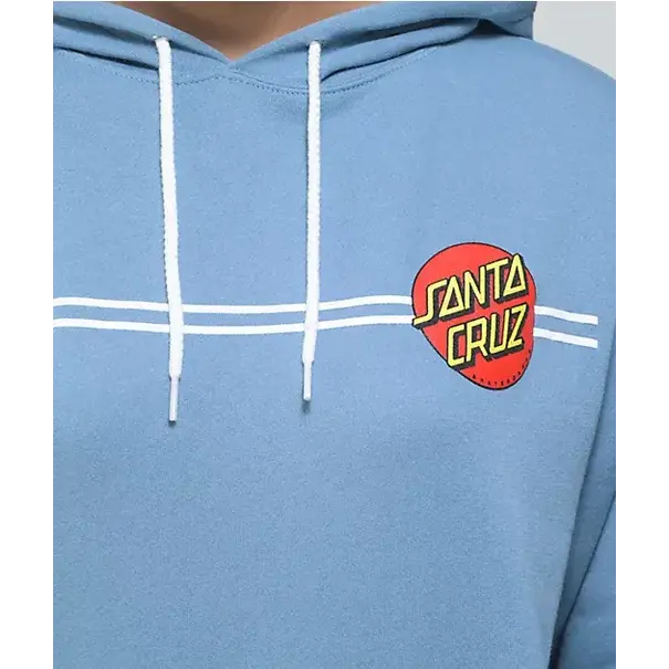 Santa Cruz Skateboards Womens Classic Dot Pullover Hoodie / Misty Blue