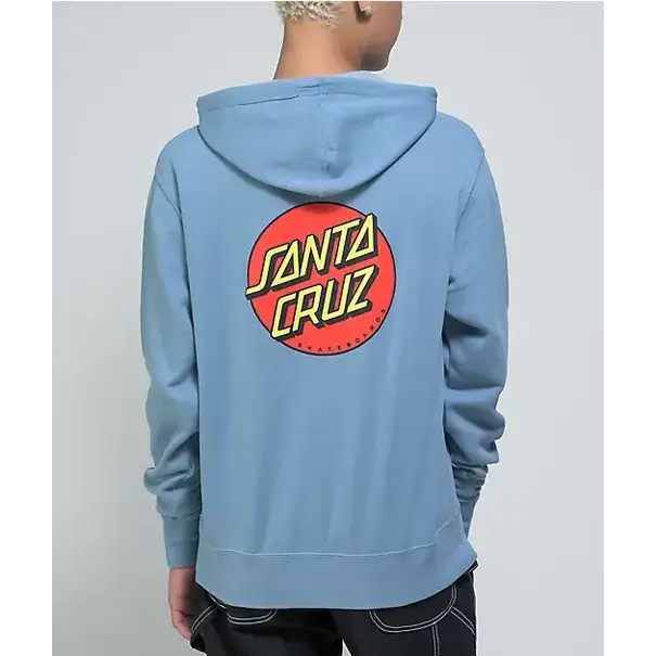 Santa Cruz Skateboards Womens Classic Dot Pullover Hoodie / Misty Blue