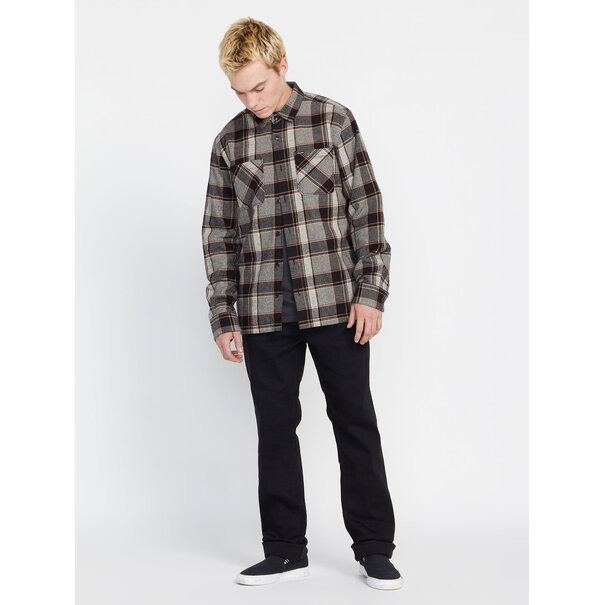 Volcom Brickstone Lined Flannel Ls Dirty White