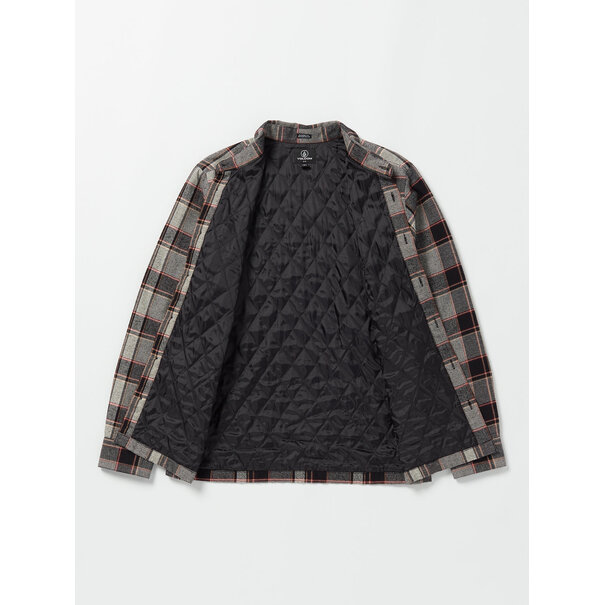 Volcom Brickstone Lined Flannel Ls Dirty White