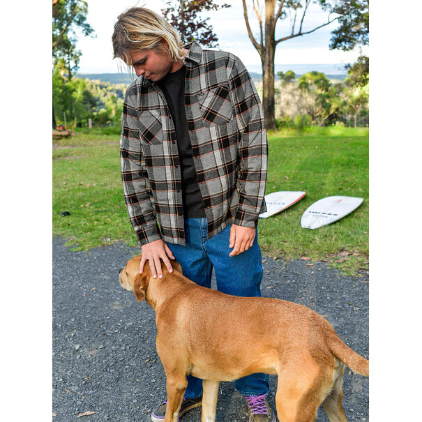 Volcom Brickstone Lined Flannel Ls Dirty White