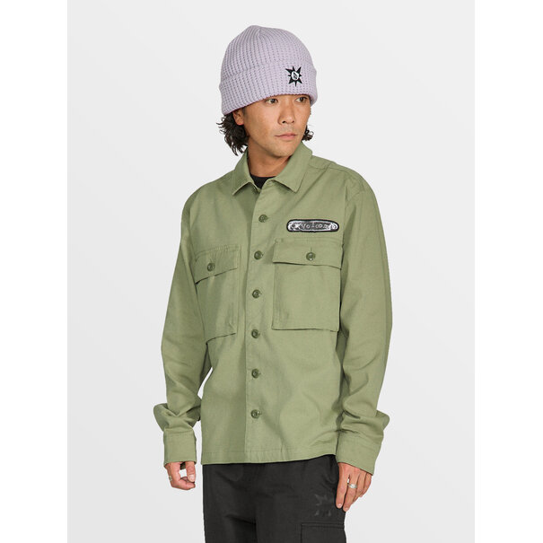 Volcom Tt Pinned Workshirt Ls Light Army