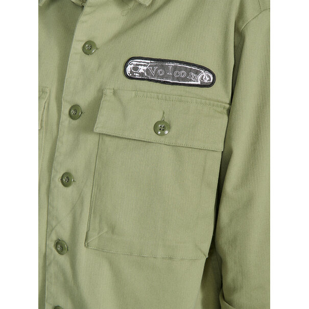 Volcom Tt Pinned Workshirt Ls Light Army