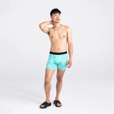 Droptemp Cooling Cotton Boxer Brief Fly 2 Pack / Splash Palms and Black