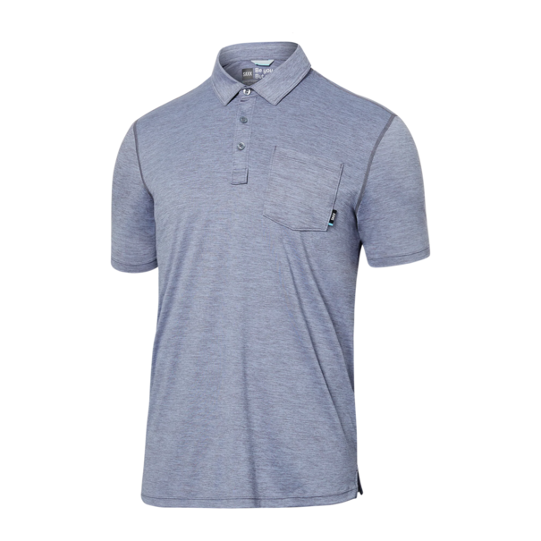 SAXX Underwear Droptemp All Day Cooling Polo / Shark Heather