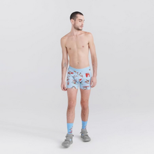 Droptemp Cooling Cotton Boxer Brief Fly / Turquoise Alohohoho-Ha