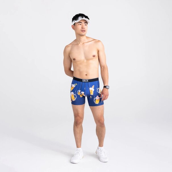 SAXX Underwear Volt Breathable Mesh Boxer Brief / Navy Fresh Catch
