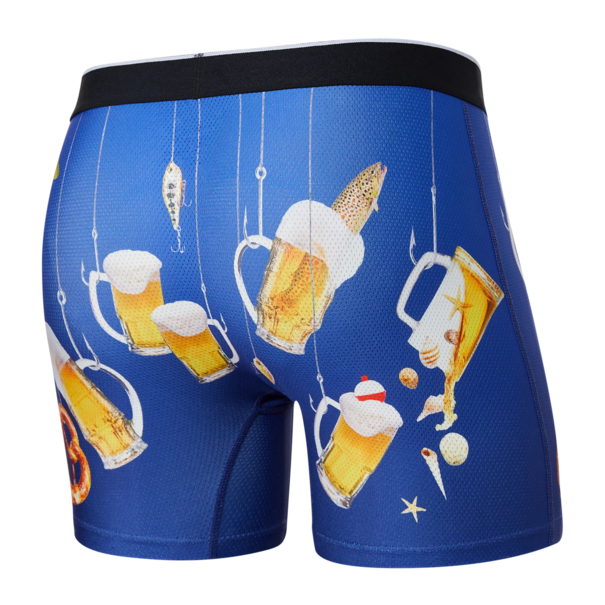 SAXX Underwear Volt Breathable Mesh Boxer Brief / Navy Fresh Catch