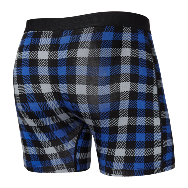SAXX Underwear Vibe Super Soft Boxer Brief / Blue Flannel Check