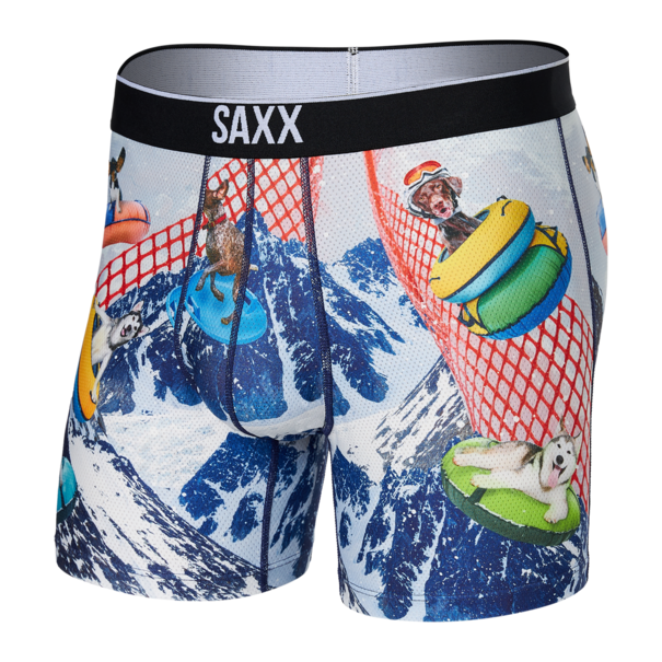 SAXX Underwear Volt Breathable Mesh Boxer Briefs / Multi Sled Dogs