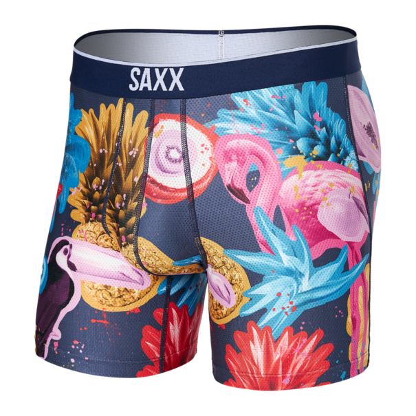 SAXX Underwear Volt Breathable Mesh Boxer Briefs / Tropical Punch