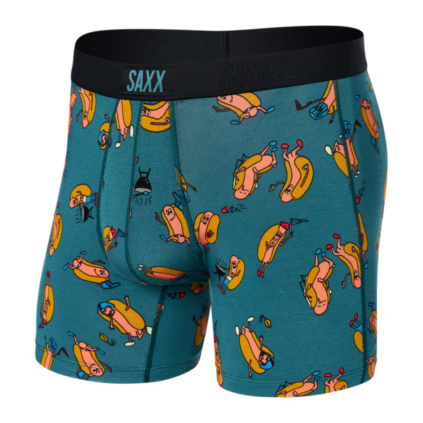 SAXX Underwear Vibe Super Soft Boxer Brief / Teal Tailgaters