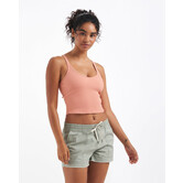 Rib Crop Tank Light Cinnamon